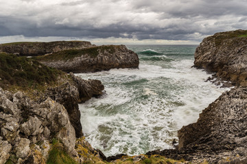 Fototapeta na wymiar Landscape on the coast of Cue. Asturias. Spain.