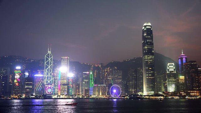 4K Timelapse of Hong Kong at Night