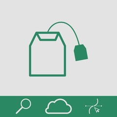 tea bag icon stock vector illustration flat design