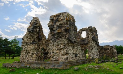 Fototapeta na wymiar Ruins of the Tormak church (4th century) in Armenia