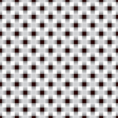 Seamless geometric interwoven black and white check pattern