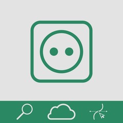 Euro socket icon stock vector illustration flat design