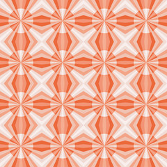 Seamless geometric pattern with red and pink stars and circles.