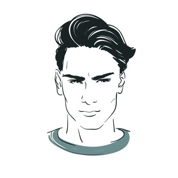 Handsome young man vector illustration