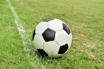 close up of soccer ball 