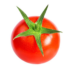 Cherry tomatoes isolated on a white