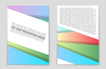 Obraz premium Abstract vector layout background set. For art template design, list, front page, mockup brochure theme style, banner, idea, cover, booklet, print, flyer, book, blank, card, ad, sign, sheet,, a4