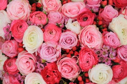 Mixed pink bridal bouquet