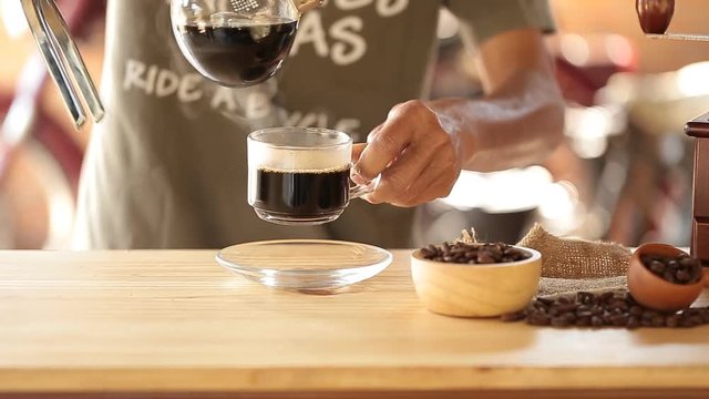close up of siphon vacuum coffee maker at shop