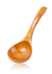 wooden spoon isolated on white background