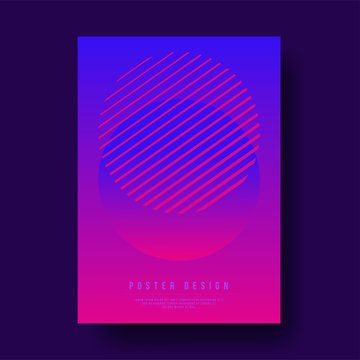 Abstract Circle with Geometric Line Cover Design layout for banners, wallpaper, flyers, invitation, posters, brochure, voucher discount - Vector illustration template
