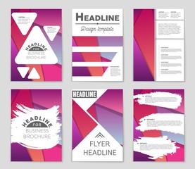 Abstract vector layout background set. For art template design, list, front page, mockup brochure theme style, banner, idea, cover, booklet, print, flyer, book, blank, card, ad, sign, sheet,, a4