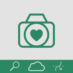 wedding photo icon stock vector illustration flat design