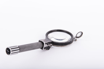 Double magnifying glass on a white background, expert tools