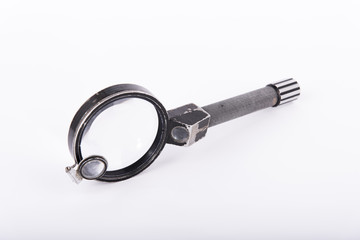 Double magnifying glass on a white background, expert tools
