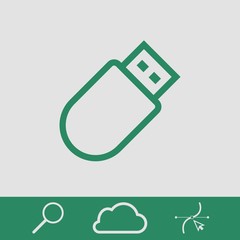 usb icon stock vector illustration flat design