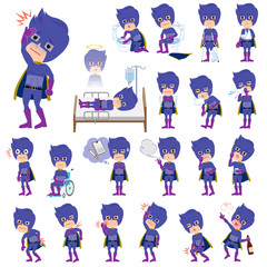 super hero man dark purple sickness