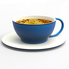 3d rendering coffee and cup with nice color