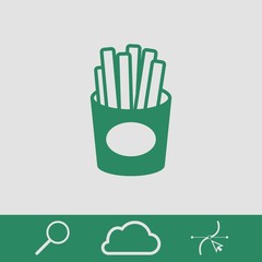 fries icon stock vector illustration flat design