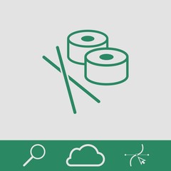 sushi icon stock vector illustration flat design