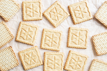 sweet square cookies background