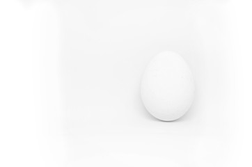 White egg on the white