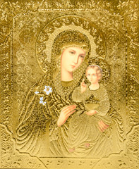 Painted russian Orthodox Christian icon