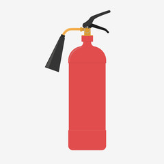 Fire extinguisher isolated