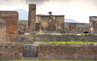 The famous antique site of Pompeii, ancient Roman city