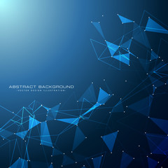 blue technology digital background with triangle shapes