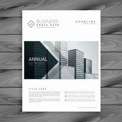 elegant white brochure design template with arrow shapes