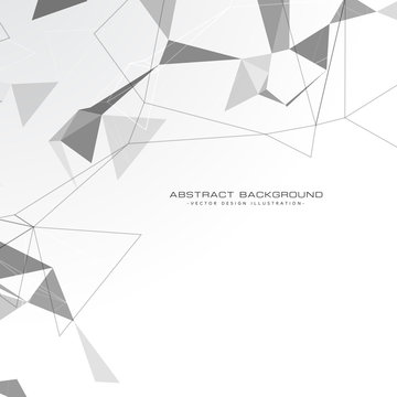 white abstract triangles background