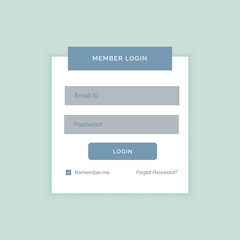 minimal white login form design template