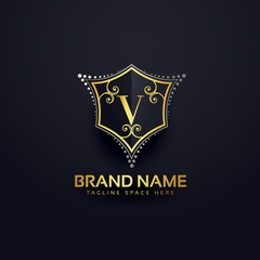 Letter V logo design template