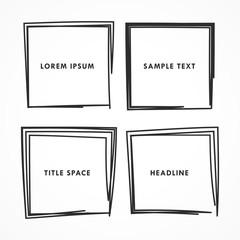 squares doodle set vector
