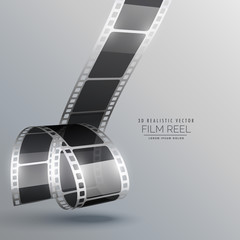Fototapeta premium realistic 3d film strip vector design