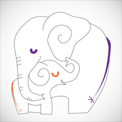 Nursing Animal Lover Cartoon in the merciful concept for the embracement sign. Vector and Illustration, EPS 10