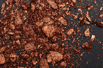 Brown shiny crumbled Powder Pieces