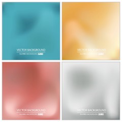 Abstract Creative concept vector multicolored blurred background set. For Web and Mobile Applications, art illustration template design, business infographic and social media, modern decoration