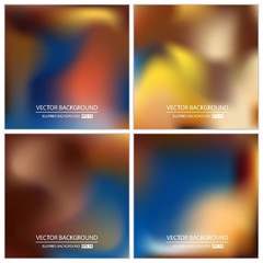Abstract Creative concept vector multicolored blurred background set. For Web and Mobile Applications, art illustration template design, business infographic and social media, modern decoration