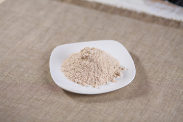 flour on a plate