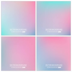 Abstract Creative concept vector multicolored blurred background set. For Web and Mobile Applications, art illustration template design, business infographic and social media, modern decoration