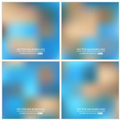 Fototapeta premium Abstract Creative concept vector multicolored blurred background set. For Web and Mobile Applications, art illustration template design, business infographic and social media, modern decoration