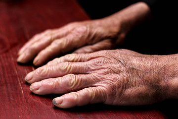 Hands of a hard worker man