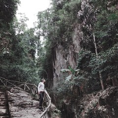 мужчина в тропиках