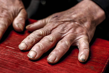 Fototapeta premium Hands of a hard worker man