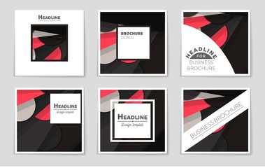 Abstract vector layout background set. For art template design, list, front page, mockup brochure theme style, banner, idea, cover, booklet, print, flyer, book, blank, card, ad, sign, sheet,, a4