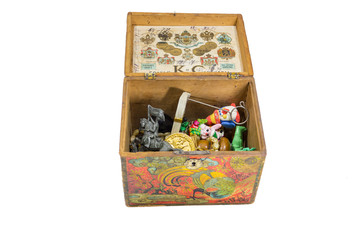 Antique children's treasure chest