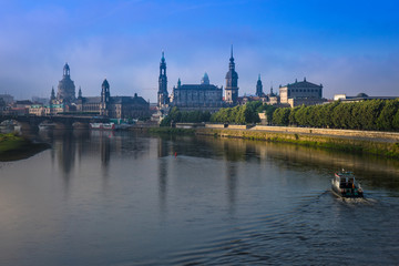The  bridge on river of city Dresden, Germany