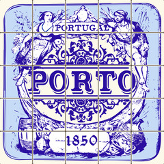 Indigo Blue Azulejos Pattern Porto Set Paint Tile Floor Oriental Spain Collection Seamless Pattern Portugal Geometric Ceramic Design Tile Vintage Illustration background Vector Texture Pattern